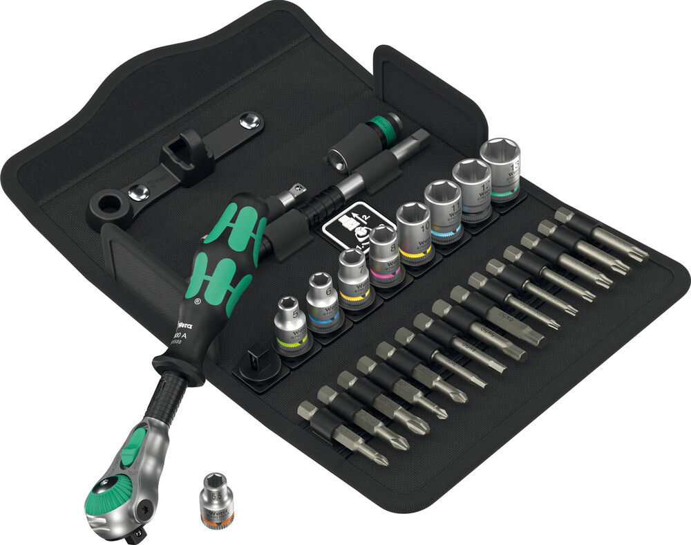 05004016001 | 28 Pcs Ratchet Set 1/4 In. Drive Metric, 8100 Sa 6 Zyklop Speed Ratchet Set 1/4 image 1