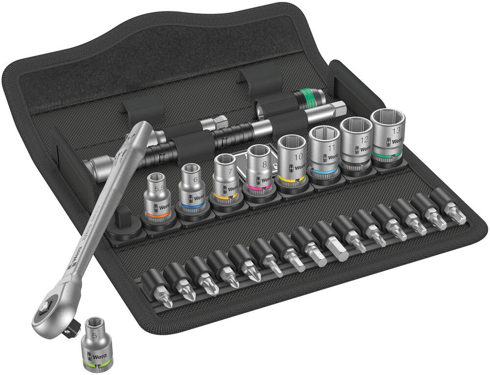05004017001 | 28 Pcs Ratchet Set Push-Through Square Metric, 8100 Sa 7 Zyklop Metal Ratchet Set 1/4 image 1