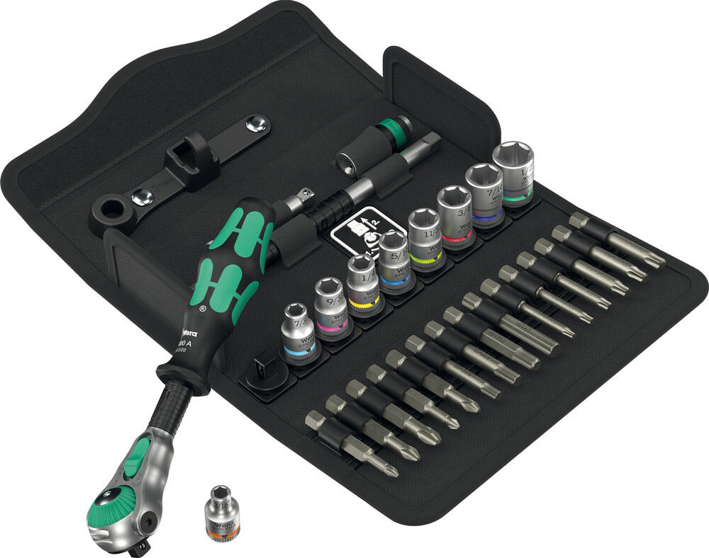 05004019001 | 28 Pcs Ratchet Set 1/4 In. Drive Imperial, 8100 Sa 9 Zyklop Speed Ratchet Set. Imperial 1/4 image 1