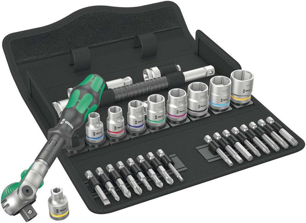 05004049001 | 29Pcs Ratchet Set 3/8 Drive Imperial, 8100 Sb 9 Zyklop Speed Ratchet Set. Imperial 3/8 image 1