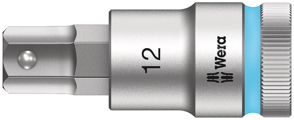 05003826001 | Light Blue 8740 C HF Zyklop bit socket with 1/2'' drive with hold, 12 mm drive image 1