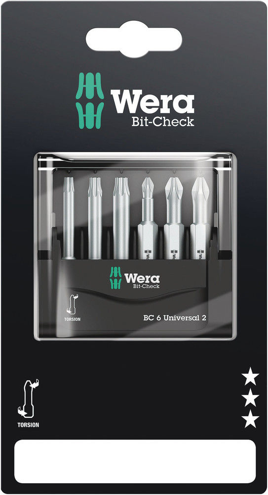 05073638001 | Bits For Phillips/Pozidriv/Tx Screws, Bit-Check 6 Universal 2 Sb image 1