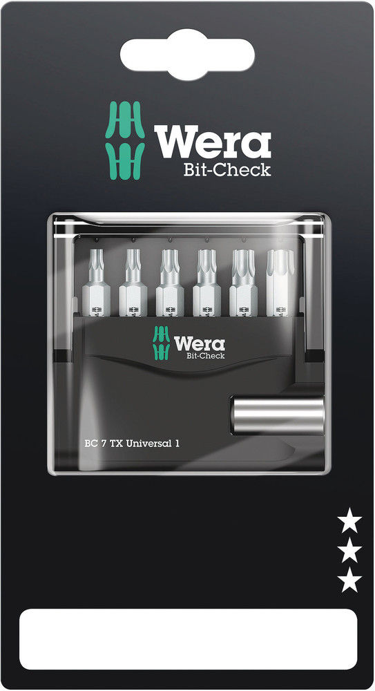 05073404001 | Torx Bit + Bitholder, Bit-Check 7 Tx Universal 1 Sb image 1