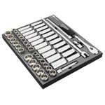 54 Piece 1/2 Inch Drive SAE/Metric Master Socket and Accessory Set thumbnail 6