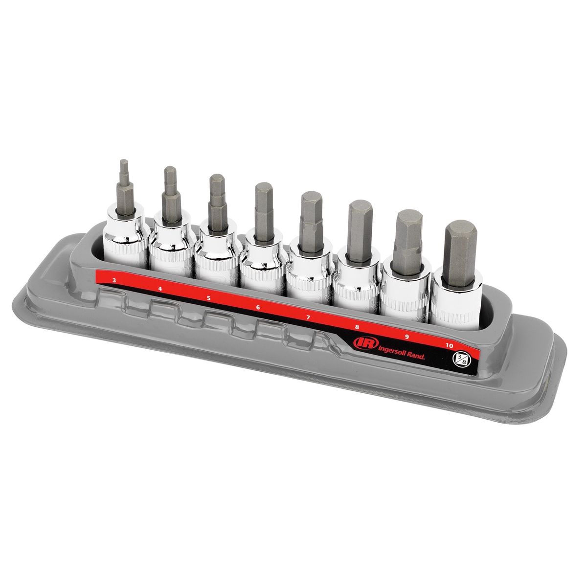 8 Piece 3/8 Inch Drive Metric Hex Bit Socket Set