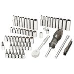 66 Piece 1/4 Inch Drive SAE/Metric Master Mechanics Tool Set thumbnail 2