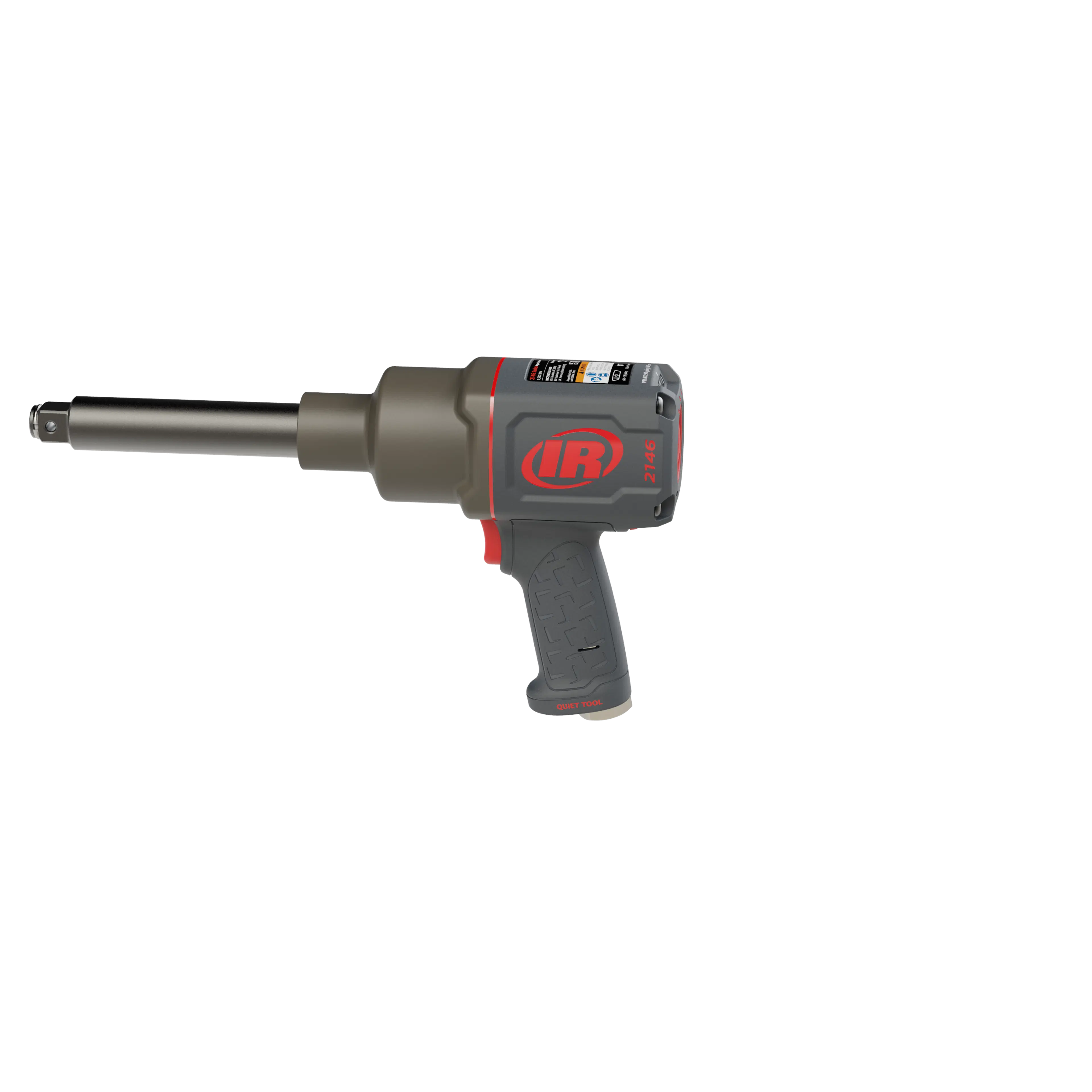 2146Q1MAX-6 | 3/4'' Air Impact Wrench, 6'' Ext Anvil, Quiet, 2,000 ft-lb Torque, Friction Ring-Thru-hole Retainer