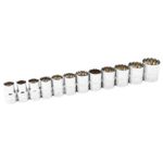12 Piece 1/2 Inch Drive Shallow Socket Set - Metric 12-Pt thumbnail 3