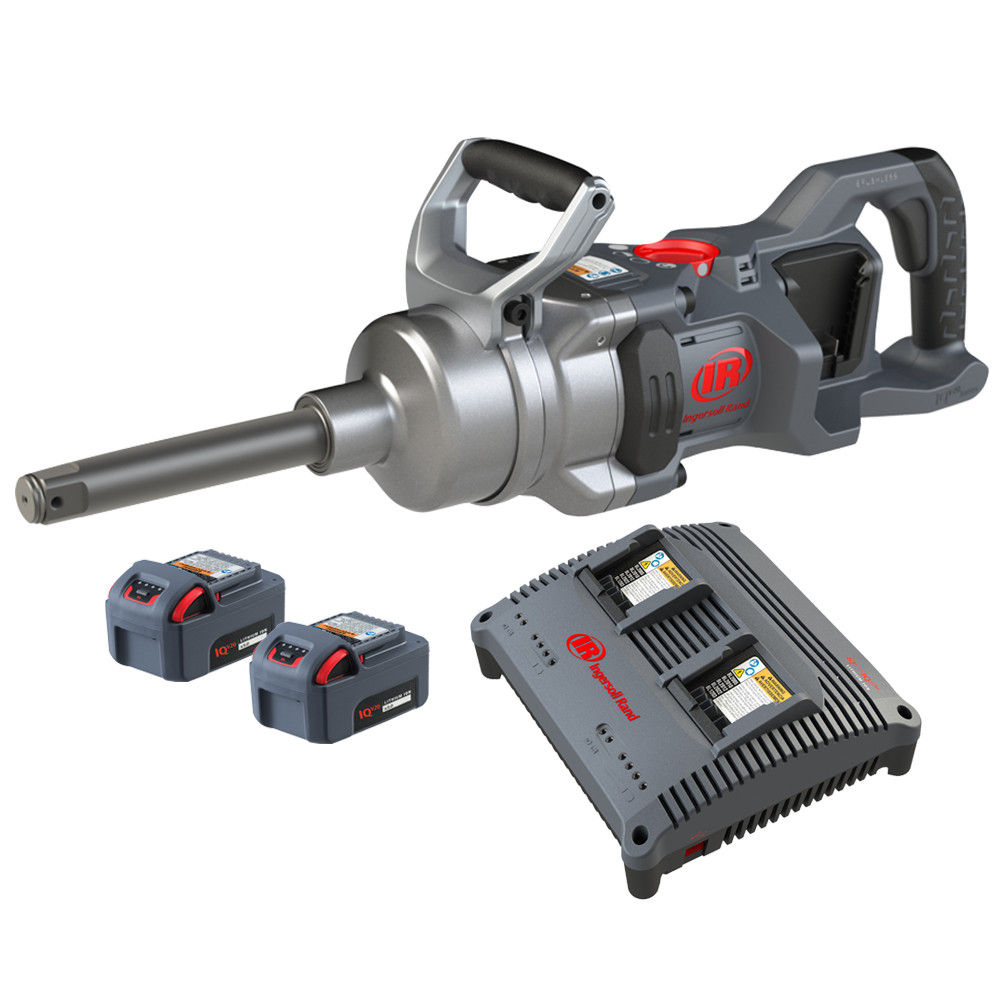W9691-K2E | 20V High-torque 1'' Cordless Impact Wrench Kit, Incl 2 Batteries and Charger, 6'' Ext Anvil image 1