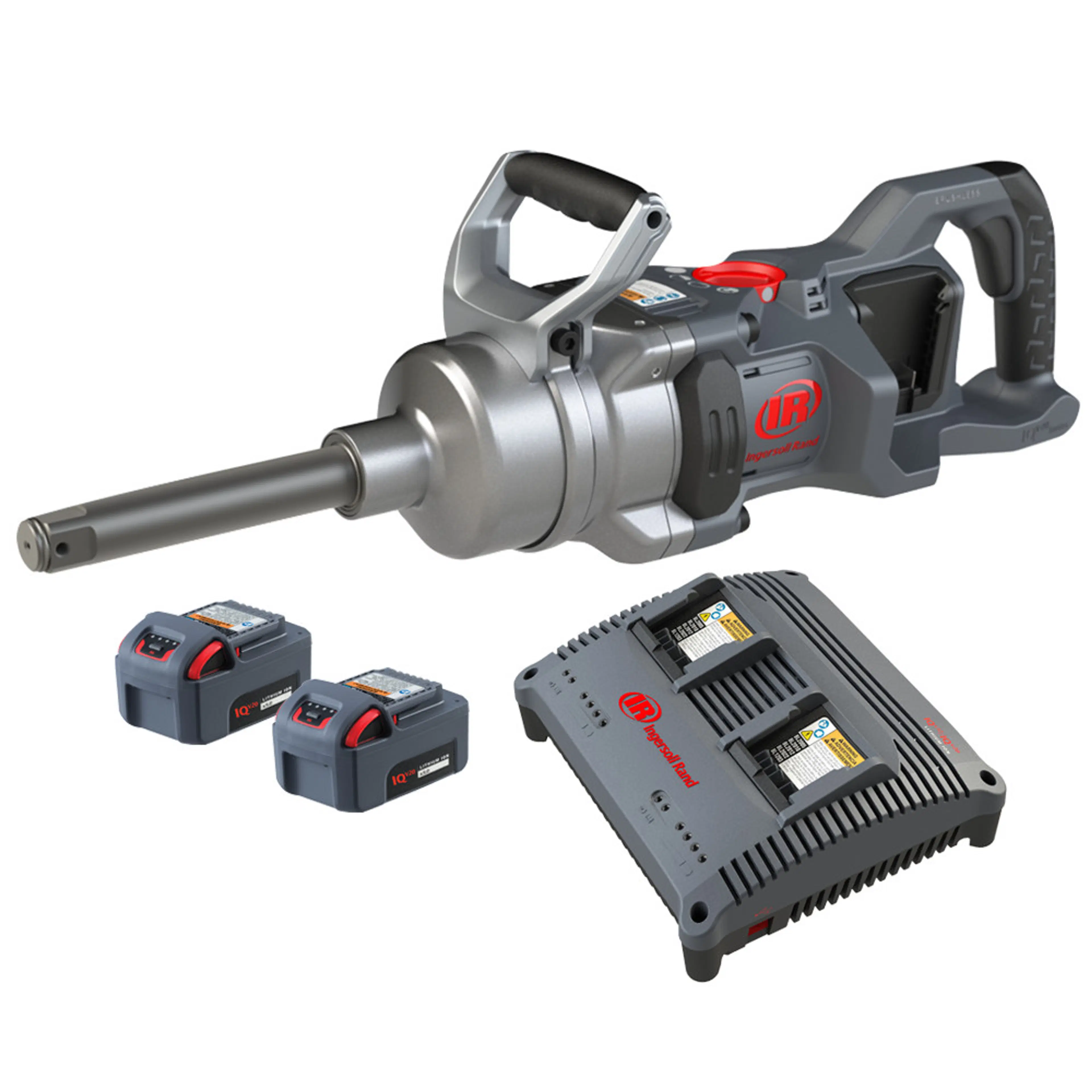 W9691-K2E | 20V High-torque 1'' Cordless Impact Wrench Kit, Incl 2 Batteries and Charger, 6'' Ext Anvil