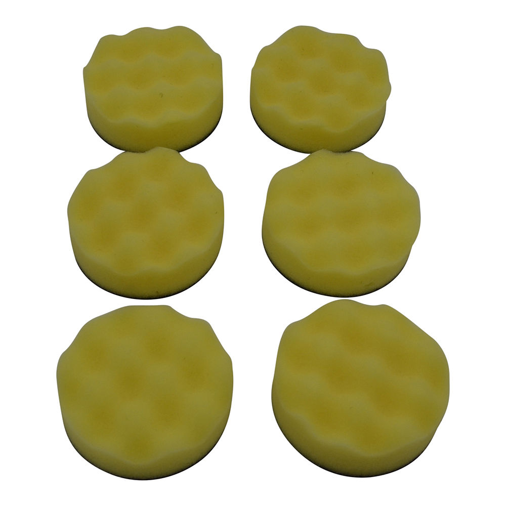 03F-SFTFM-6 | 3'' HOOK&LOOP STYLE MPQ=6 WAFFLE PAD YELLOW image 1