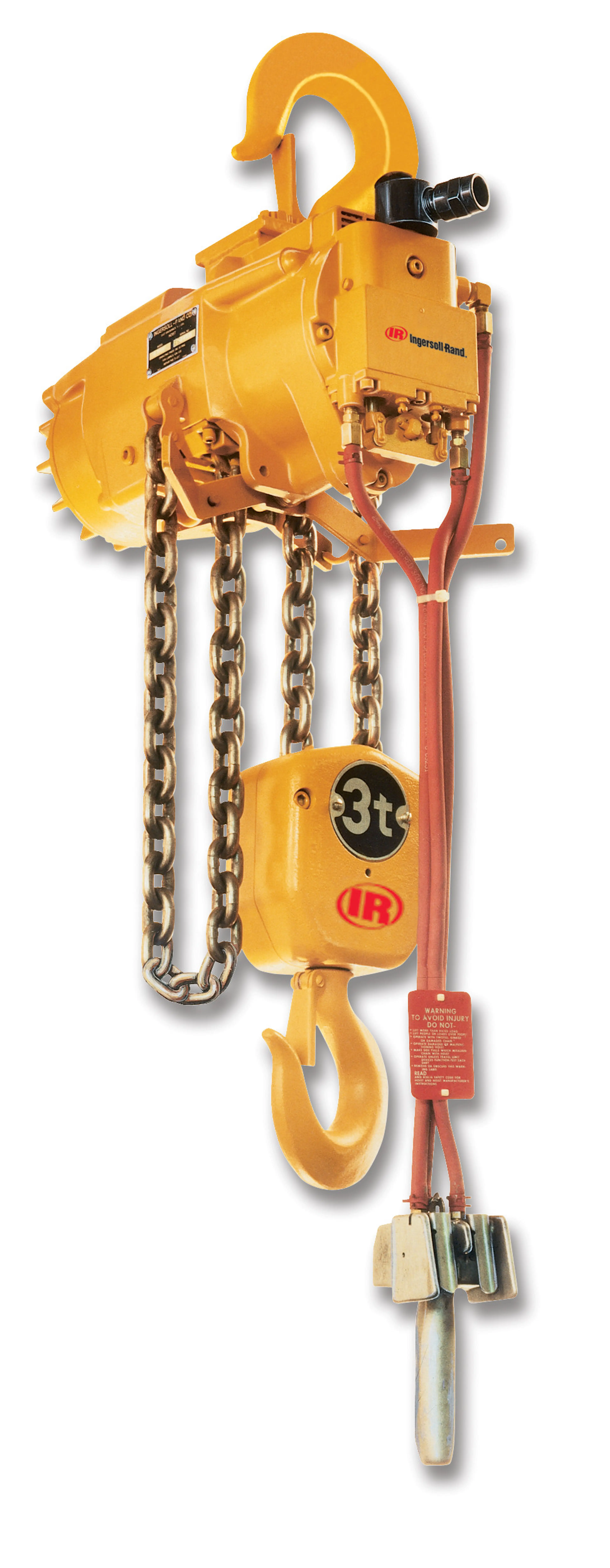 HL1000K-2C10-C6 | Air Chain Hoist, 2200 lbs, Pendant ctrl, Swivel top took, 10 ft, lower steel snap hook