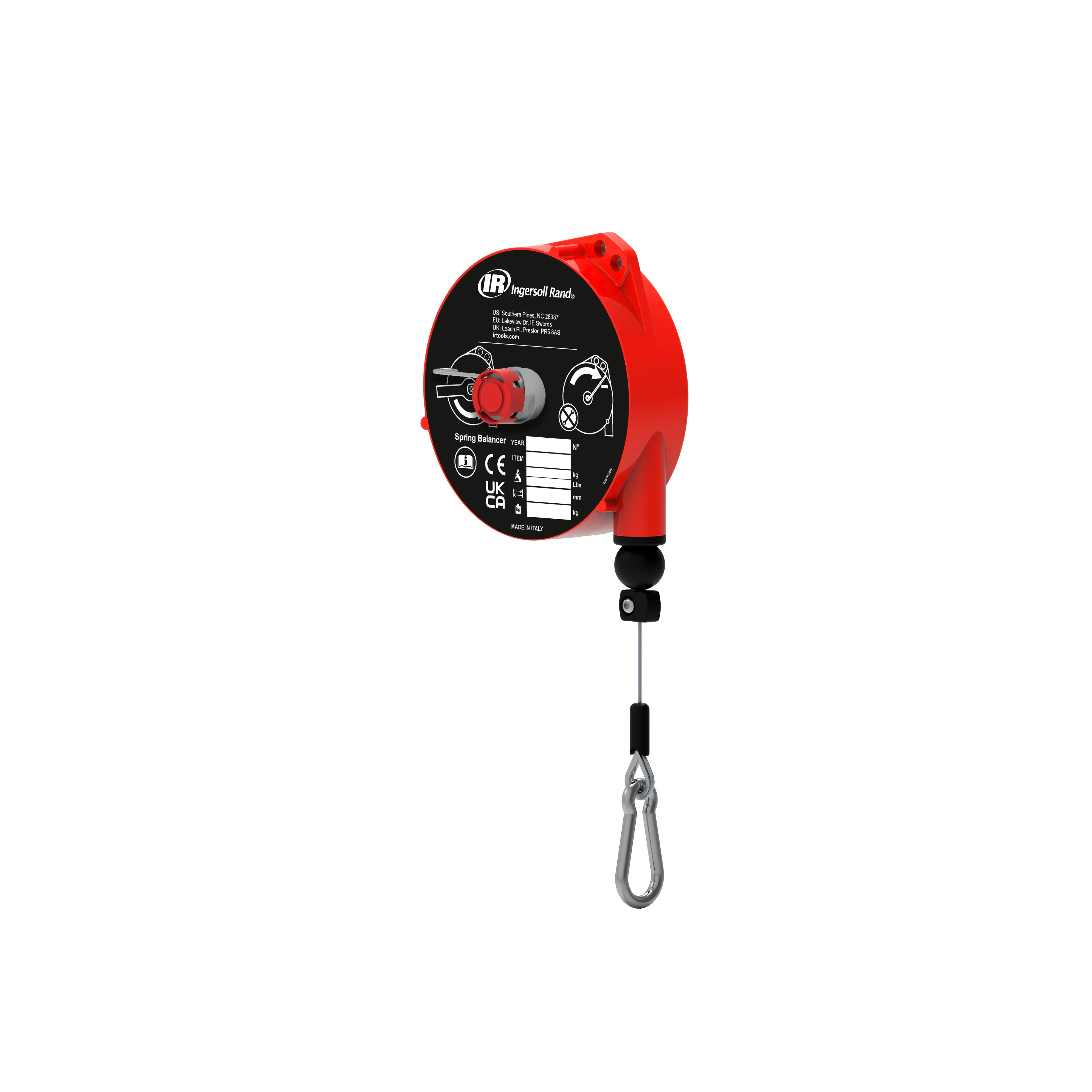 BMDLLN-8 | Locking Cable Spring Balancer, 13.2-17.6 lb Capacity, 8.2 ft. Lift