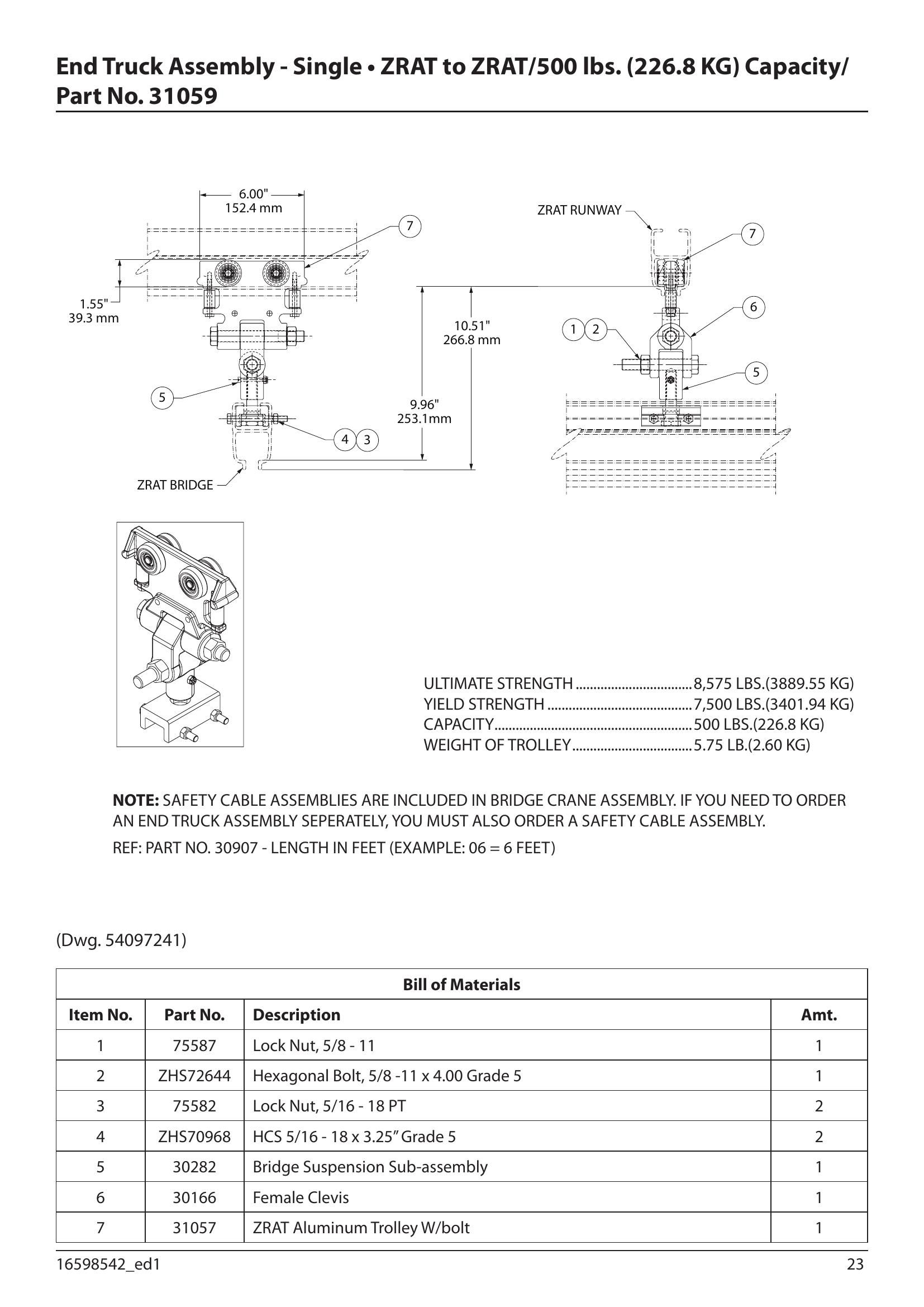 31059 | END TRUCK-SINGLE-ZRAT 50 0# image 1