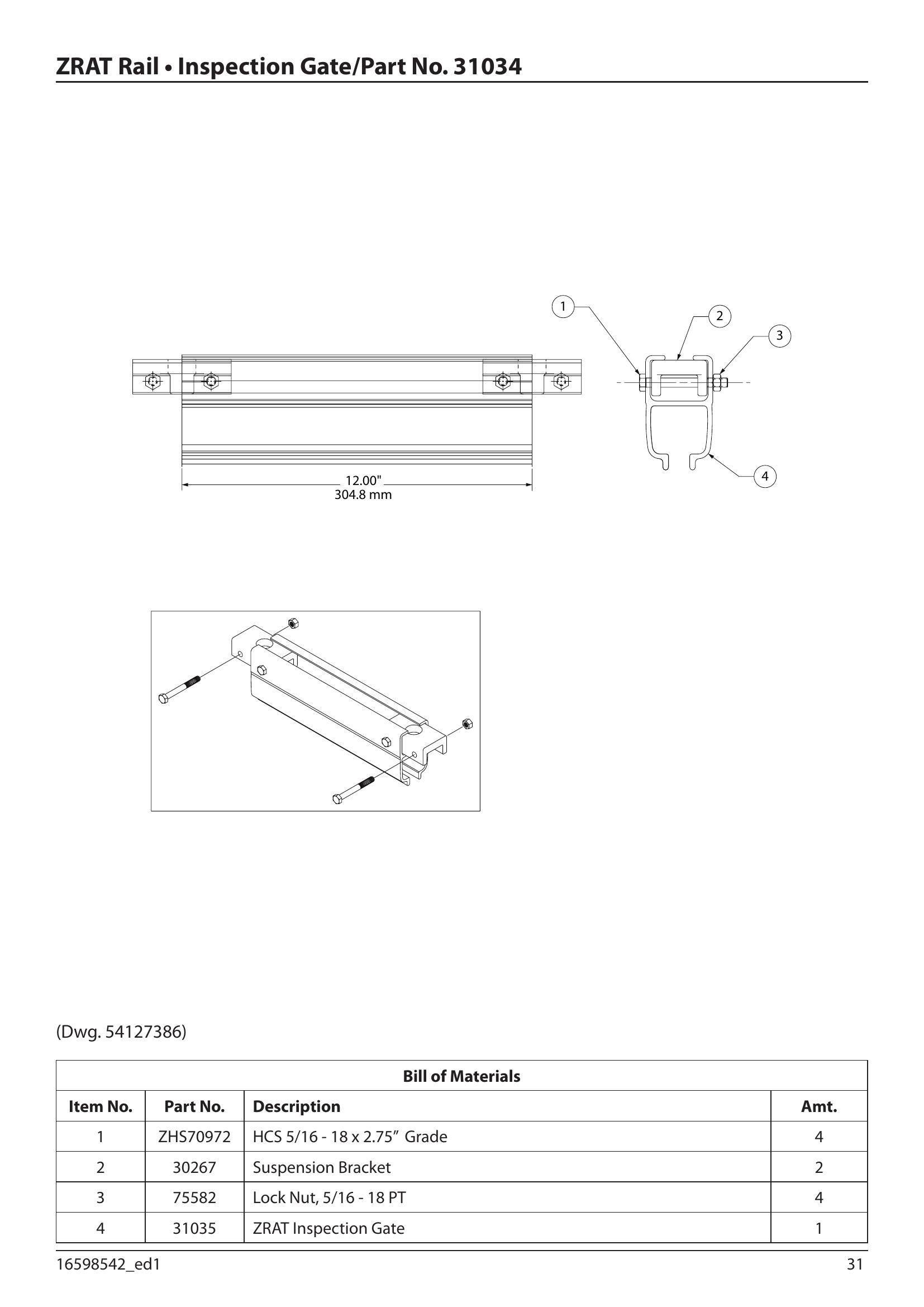 31034 | GATE END ASSY-ZRAT image 1