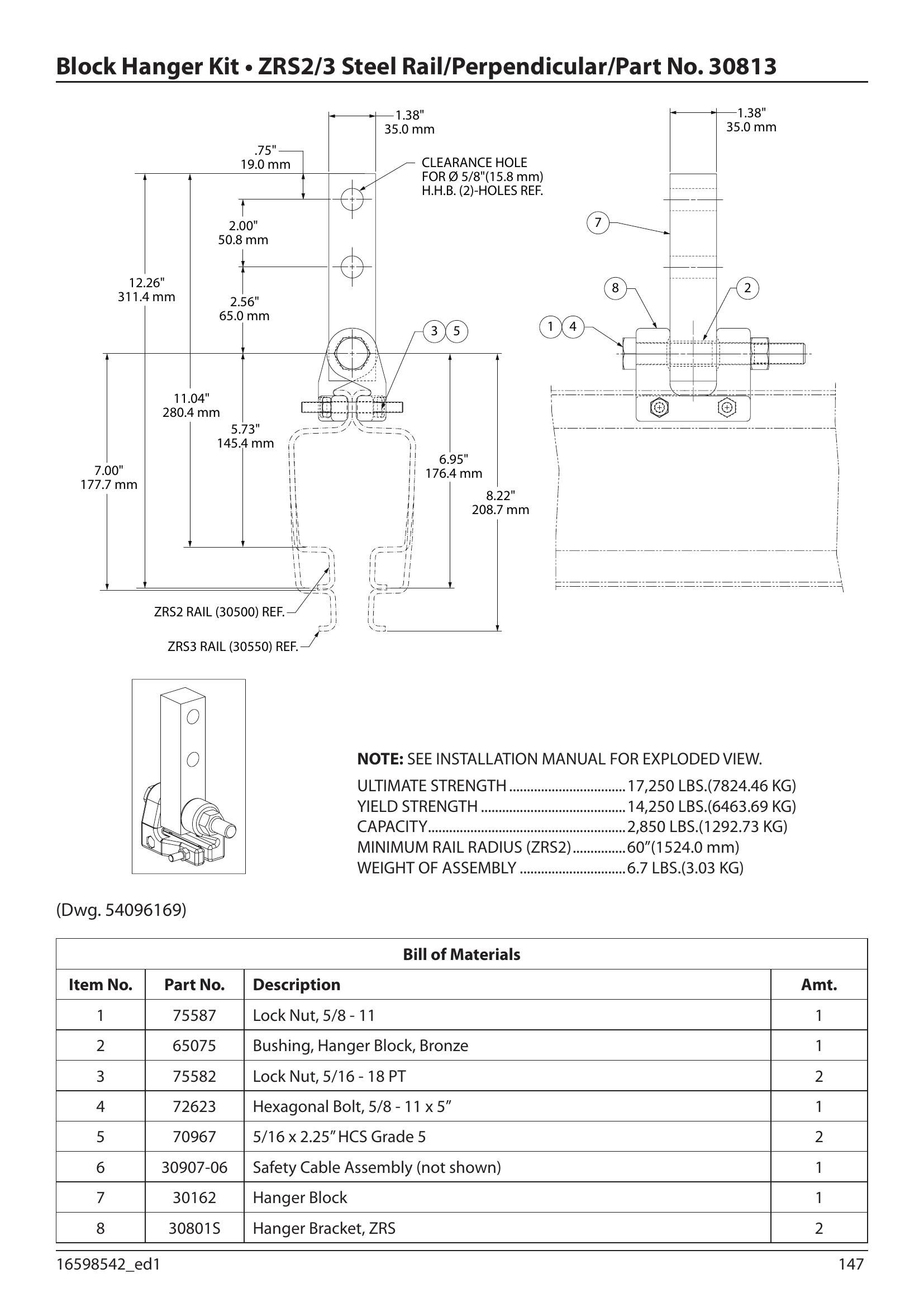 30813 | Block Hanger Kit-Sub-Assy-Zrs image 1