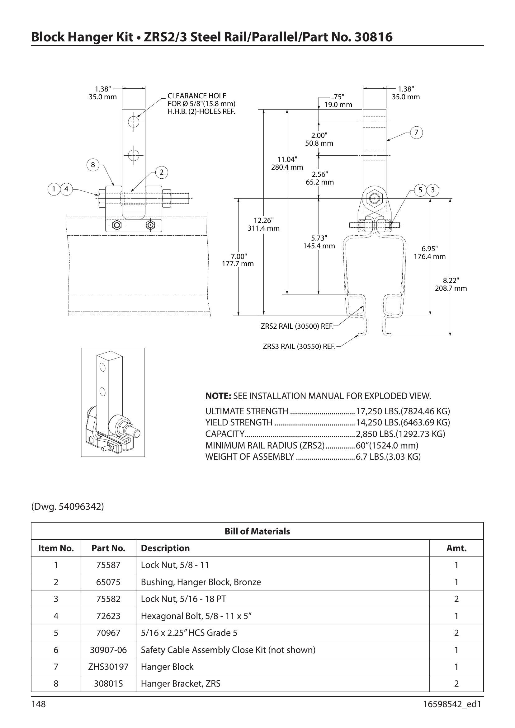 30816 | BLOCK HANGER KIT image 1