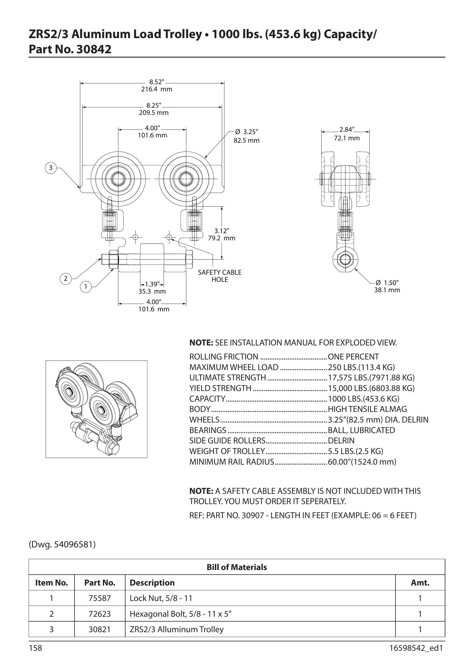30842 | LOAD TROLLEY-1000# CAP-Z RS2 A image 1