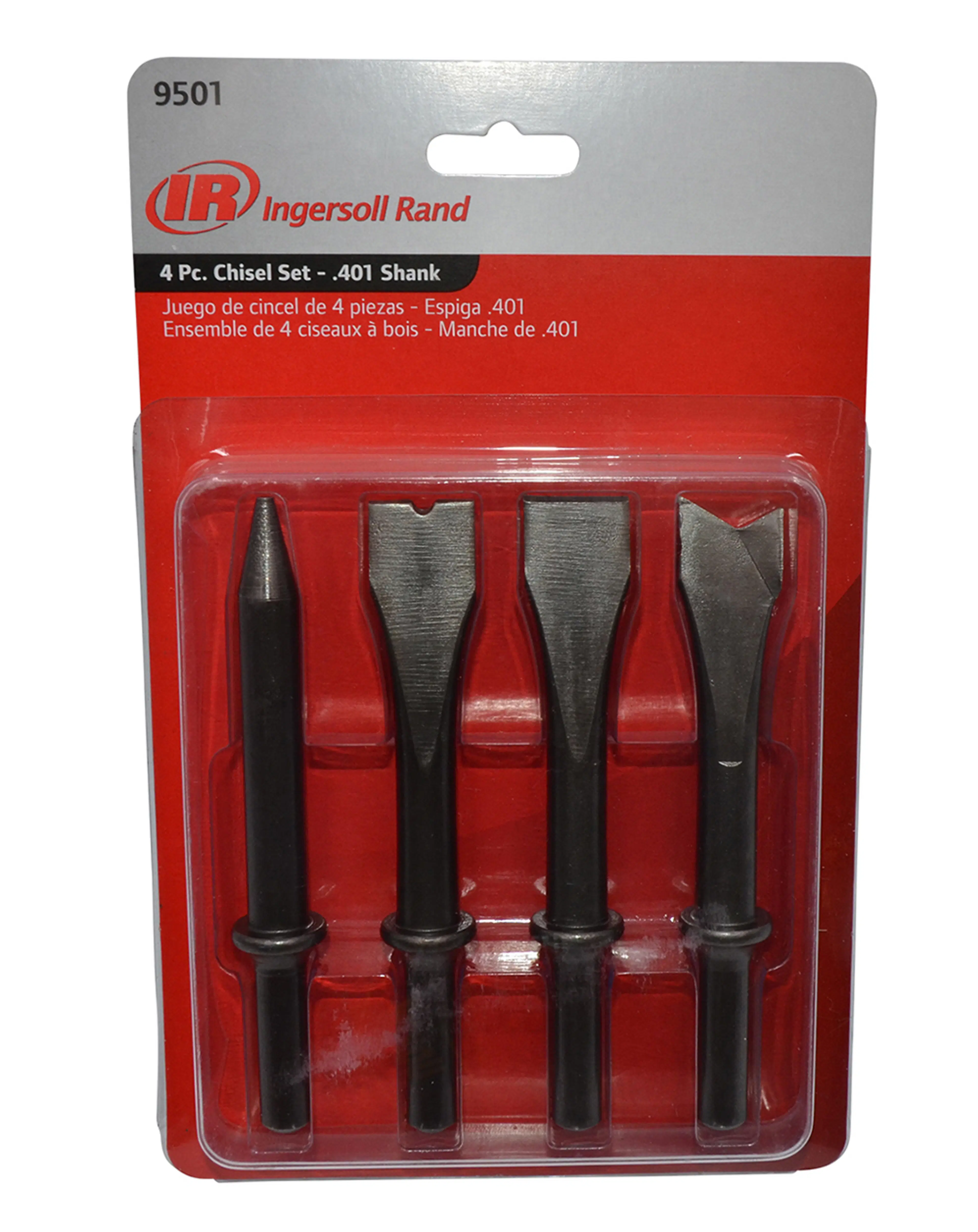 9501 | 4'' Hammer Chisel Set, .401'' Shank, 4-Piece