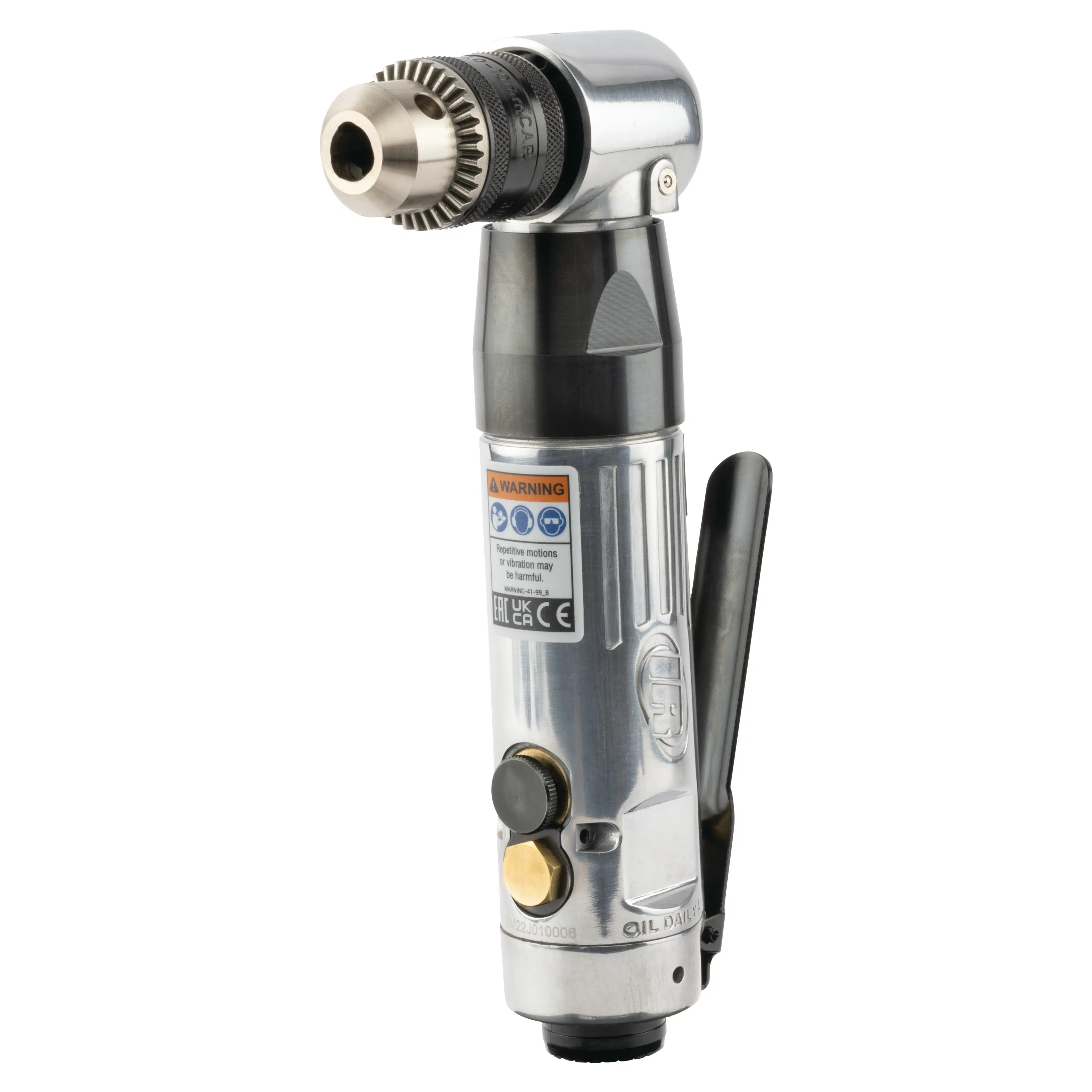 Ingersoll Rand 7807R-A | 3/8" Keyed Chuck Angle Air Drill, 1800 RPM, 0.33 HP