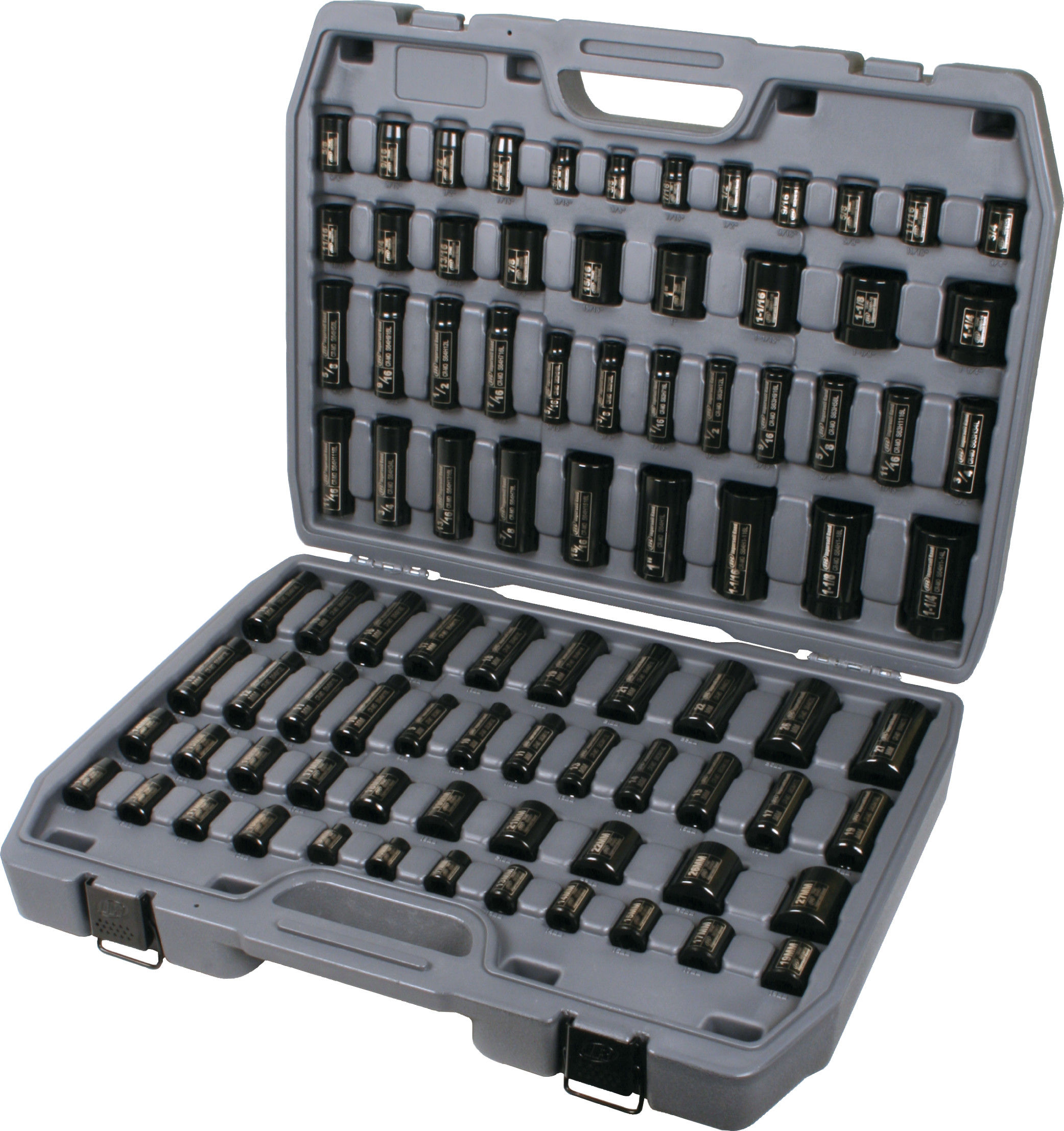 SK34C86N | 3/8 Inch & 1/2 Inch Combo Standard & Deep Socket Set, 86 Piece image 1