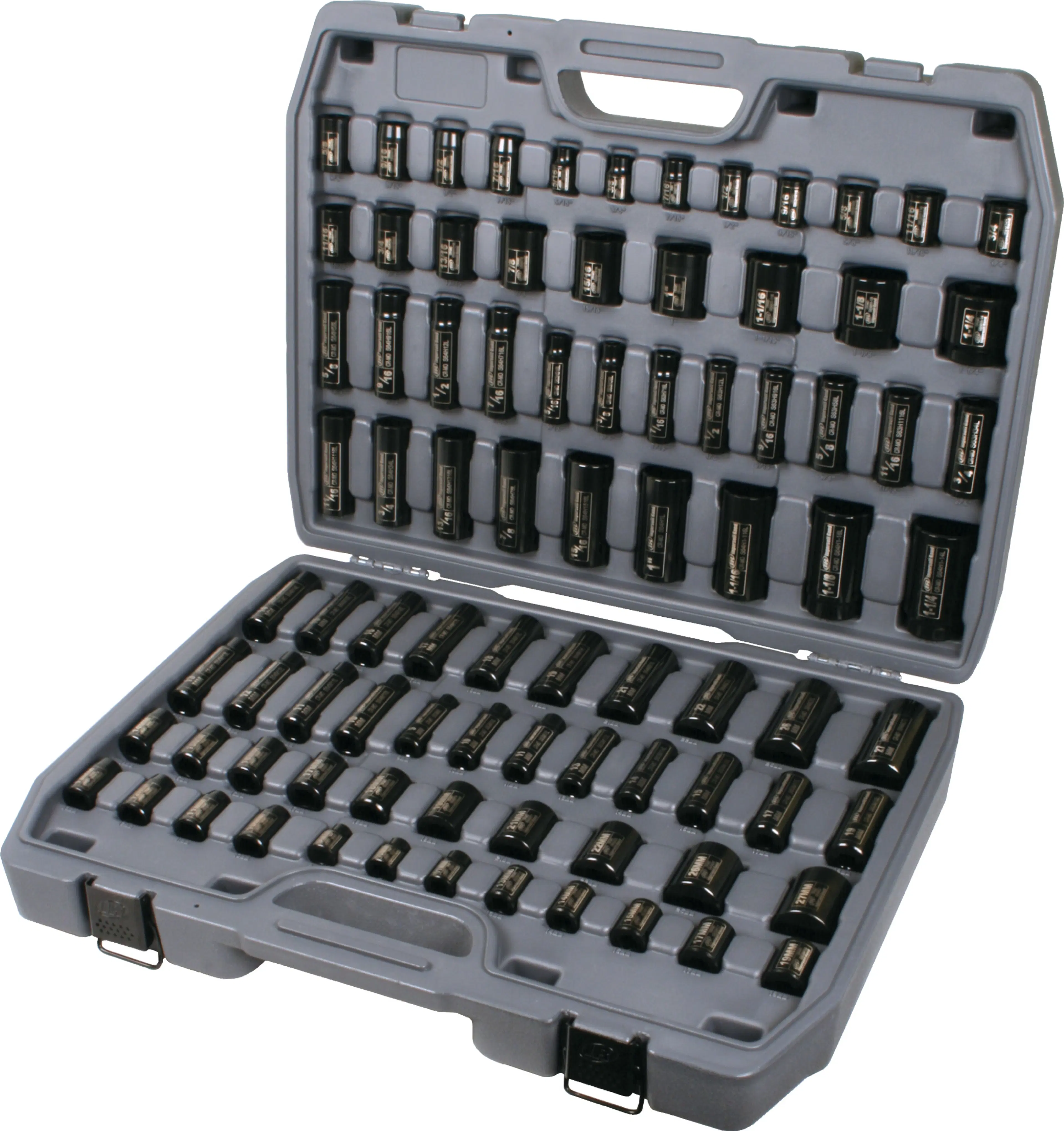 SK34C86N | 3/8 Inch & 1/2 Inch Combo Standard & Deep Socket Set, 86 Piece