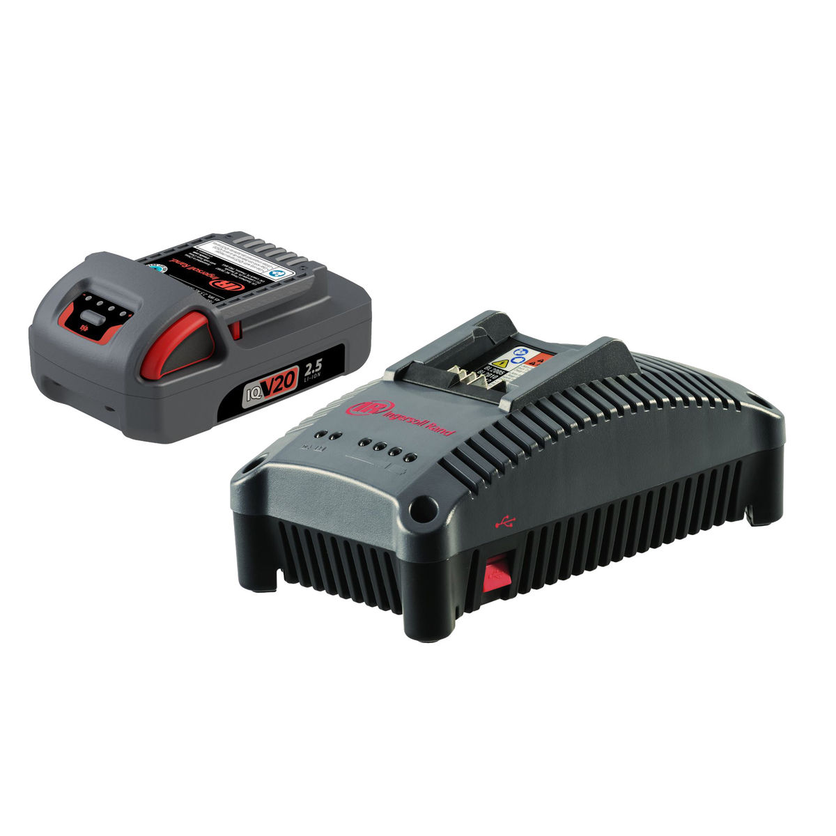 IQV 20V 2.5Ah Lithium-Ion Battery and Charger Kit for Ingersoll Rand Power Tools