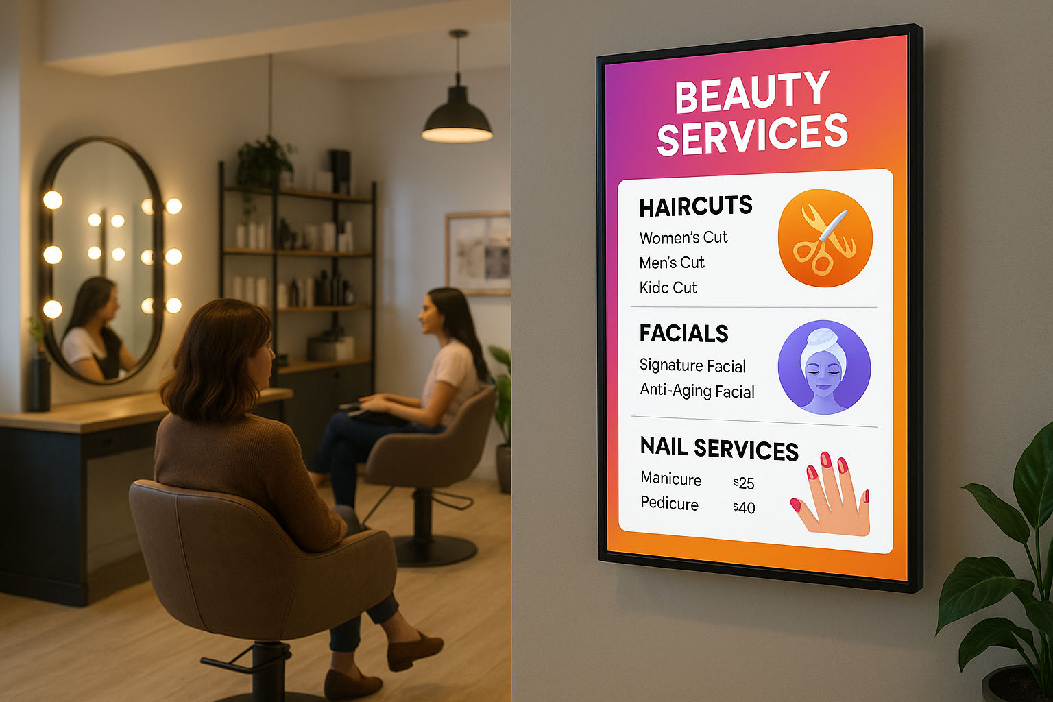 5 Salon Digital Signage Ideas to Attract More Guests