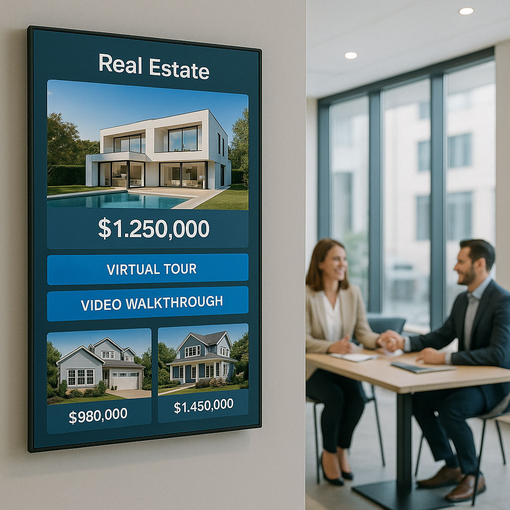 How AI-Powered Digital Signage Helps Real Estate Agencies Stand Out with Flickerwall