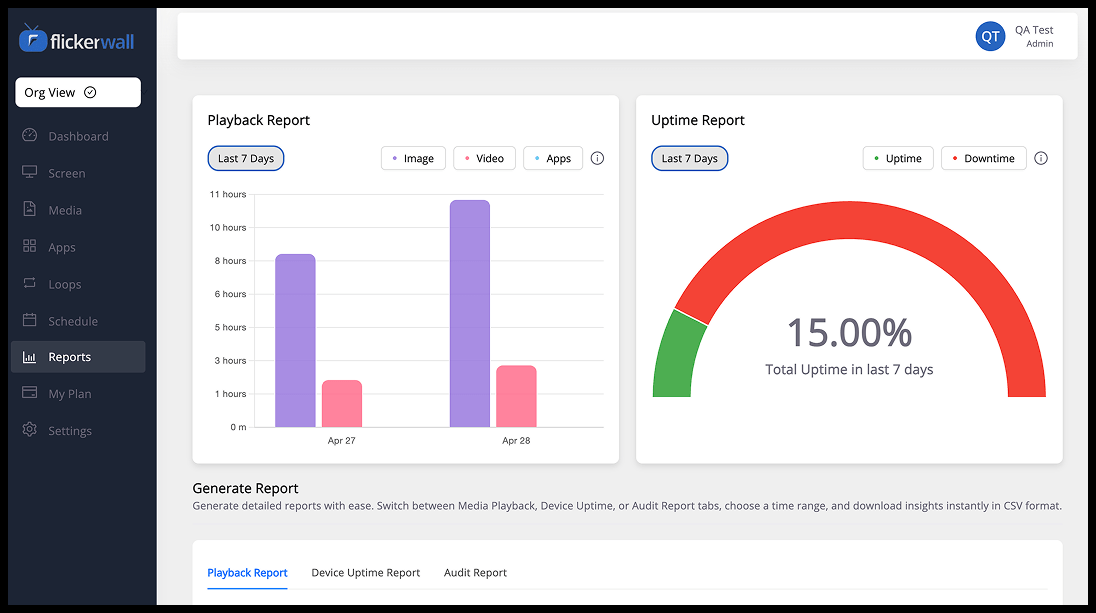 Reporting at Your Fingertips