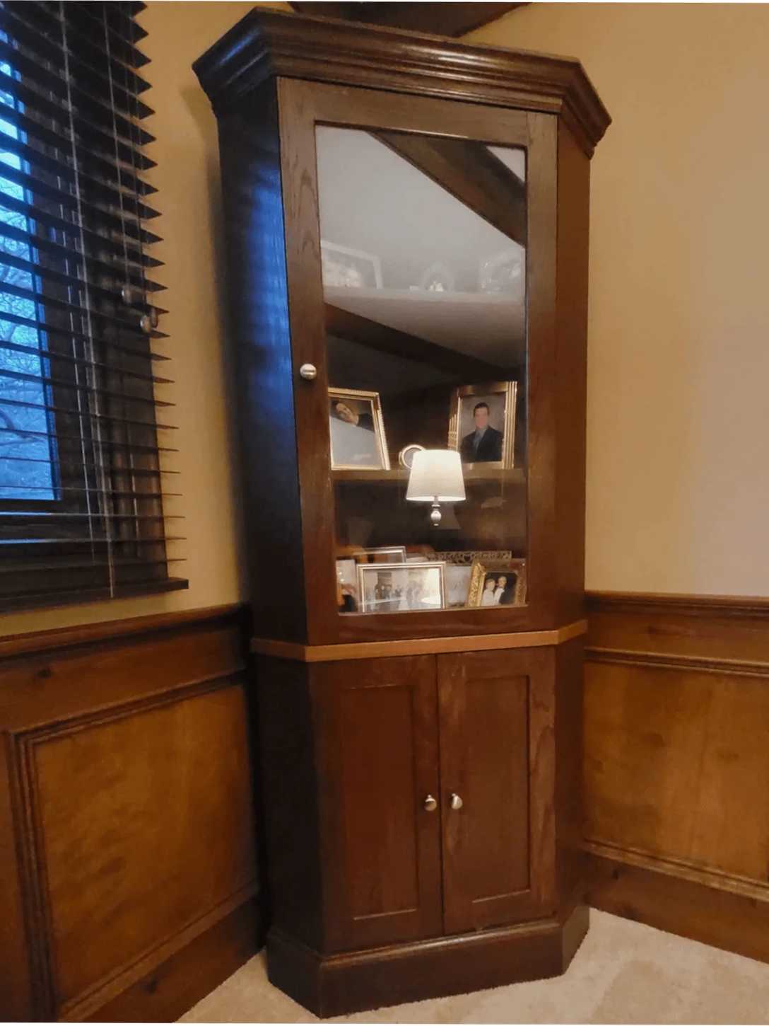 Hand-crafted custom white oak buffet table by Daniel Flint of Flint's Woodshop
