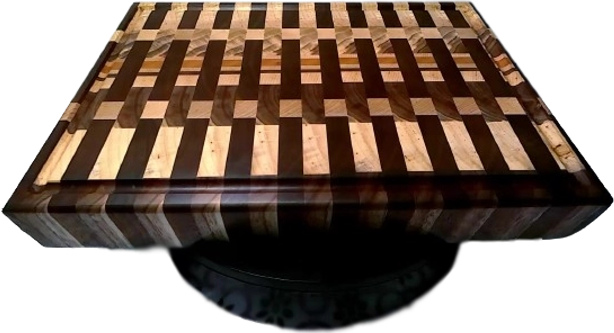 End grain cutting board handcrafted by Flints Woodshop