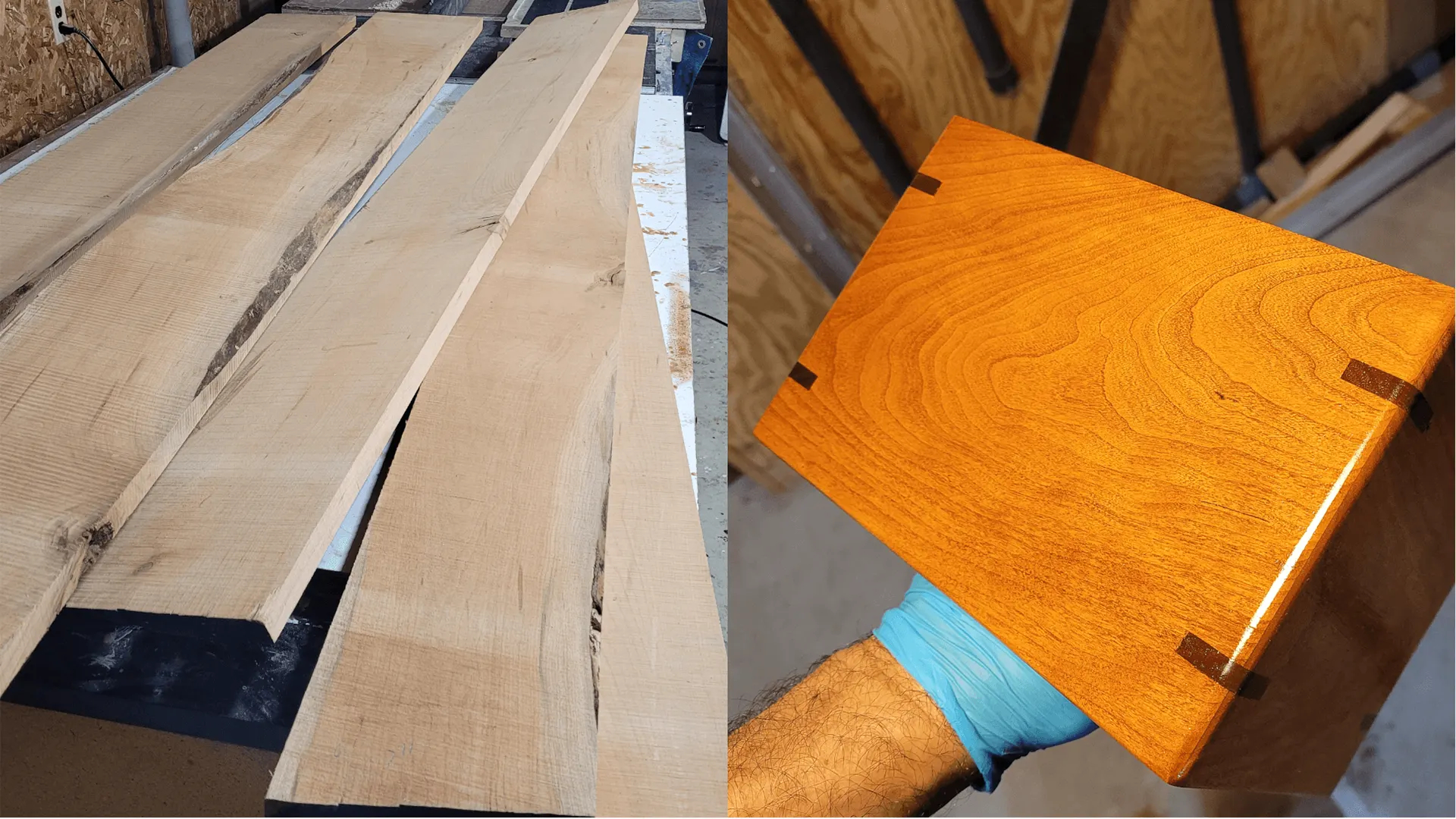 Solid cherry wood product with custom laser engraving by Flint's Woodshop