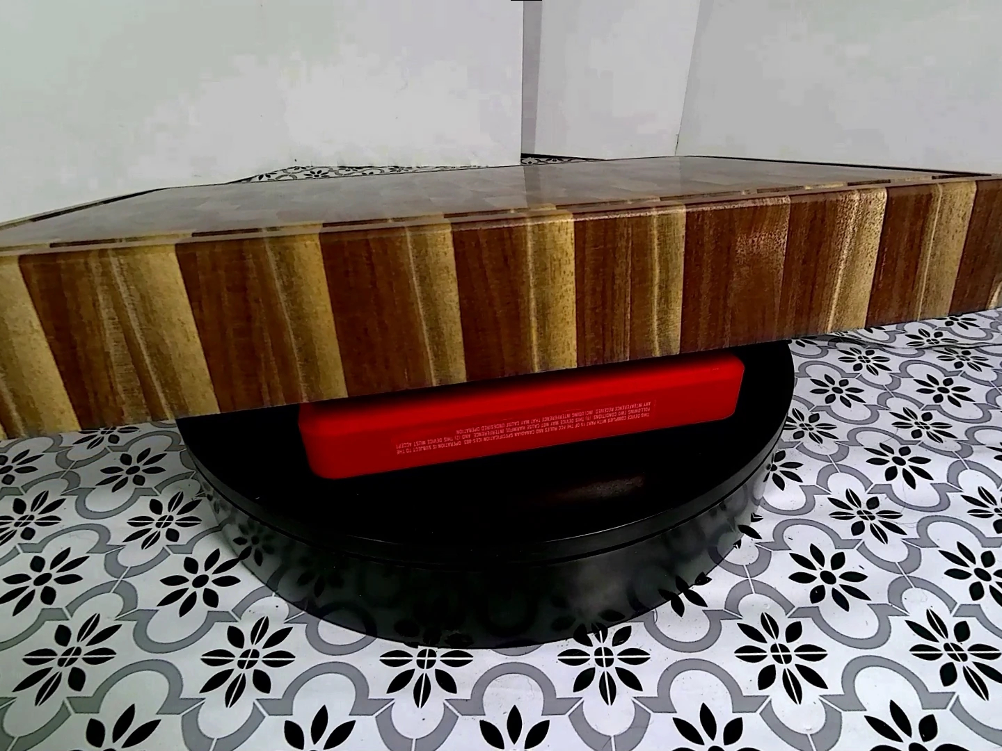 Back view of Elegant End-Grain Charcuterie Craft, smooth edges and clean profile