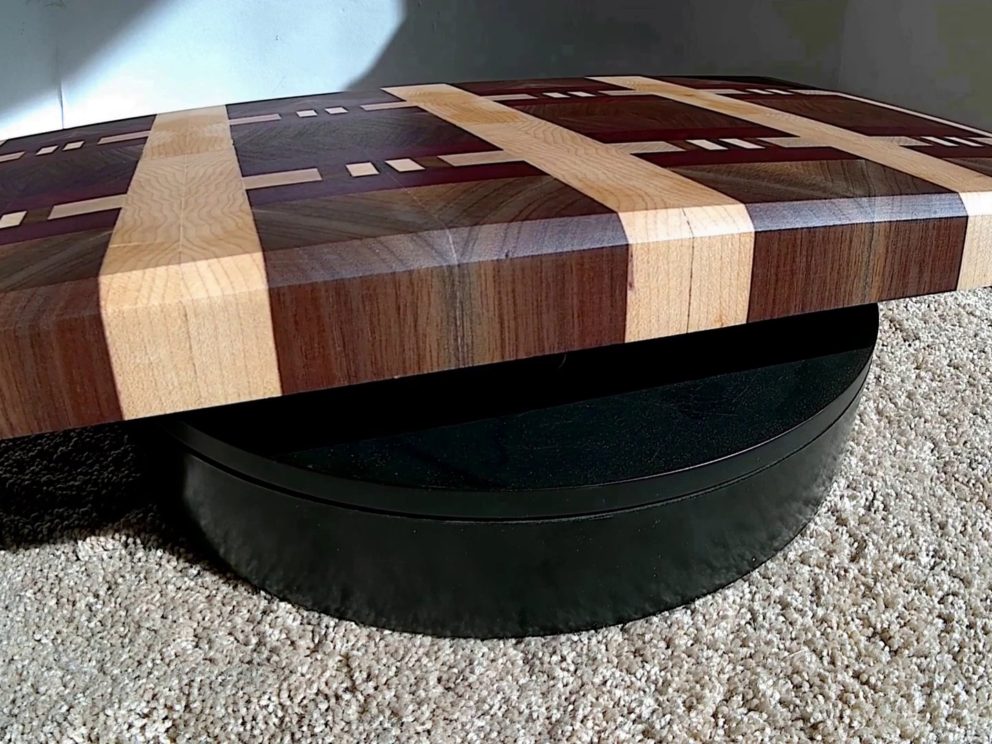 Back view of Rustic Charm End-Grain Board, smooth edges and clean profile