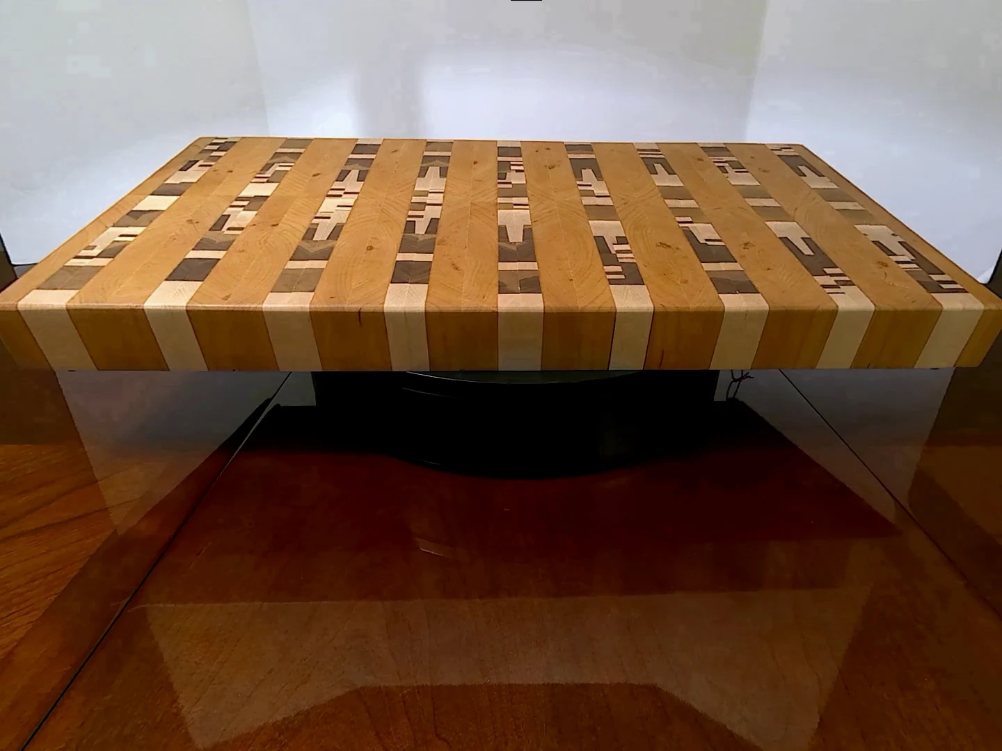 Front and top view of Timeless End-Grain Charcuterie Board, showcasing the