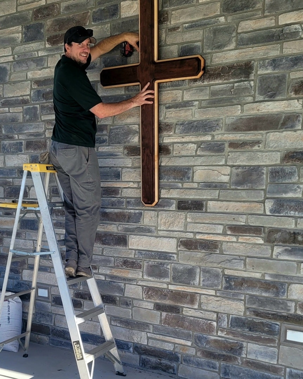 Custom Hardwood Cross built for a local church