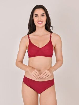 Red Lace Bralette & Bikini Set