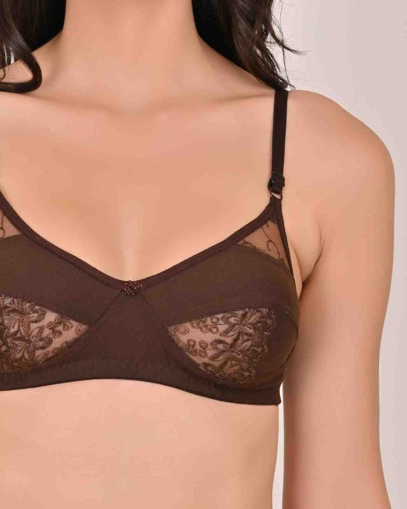 Pink Self Design Lingerie Set – Bra & Panty for Women