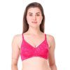 Floral Soft Cup Bra – Non-Wired, Non-Padded (Hot Pink)