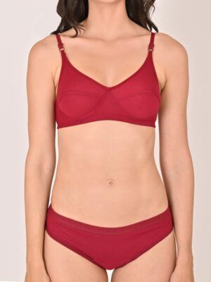 Red Lace Bralette & Bikini Set