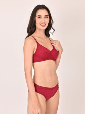 Red Lace Bralette & Bikini Set