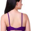 Women’s Non-Wired Cotton Lace Bra – Purple Everyday Comfort (Pack of 1)