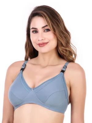 Midnight Blue Nursing Bra – Adjustable, Drop-Down Flap for Breastfeeding