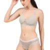Women’s Seamless Padded Bra & Lace Bikini Panty Set – Everyday Comfort (Pack 1 Set)