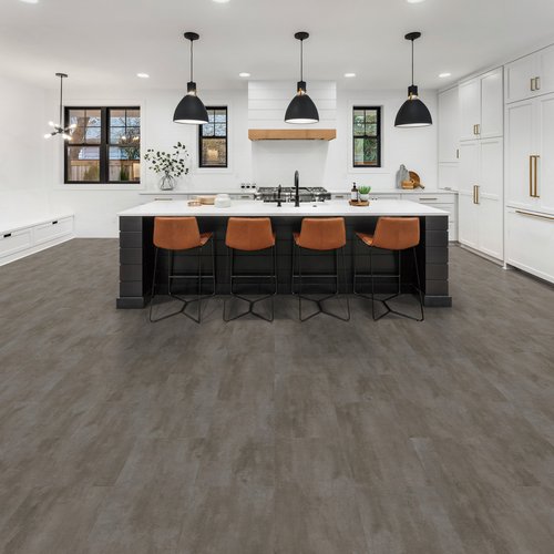 Grey Stone Premium 6mm SPC Click Tile Floor Depot