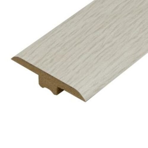 White Brushed Laminate Doorbar - T-Bar 0.9m