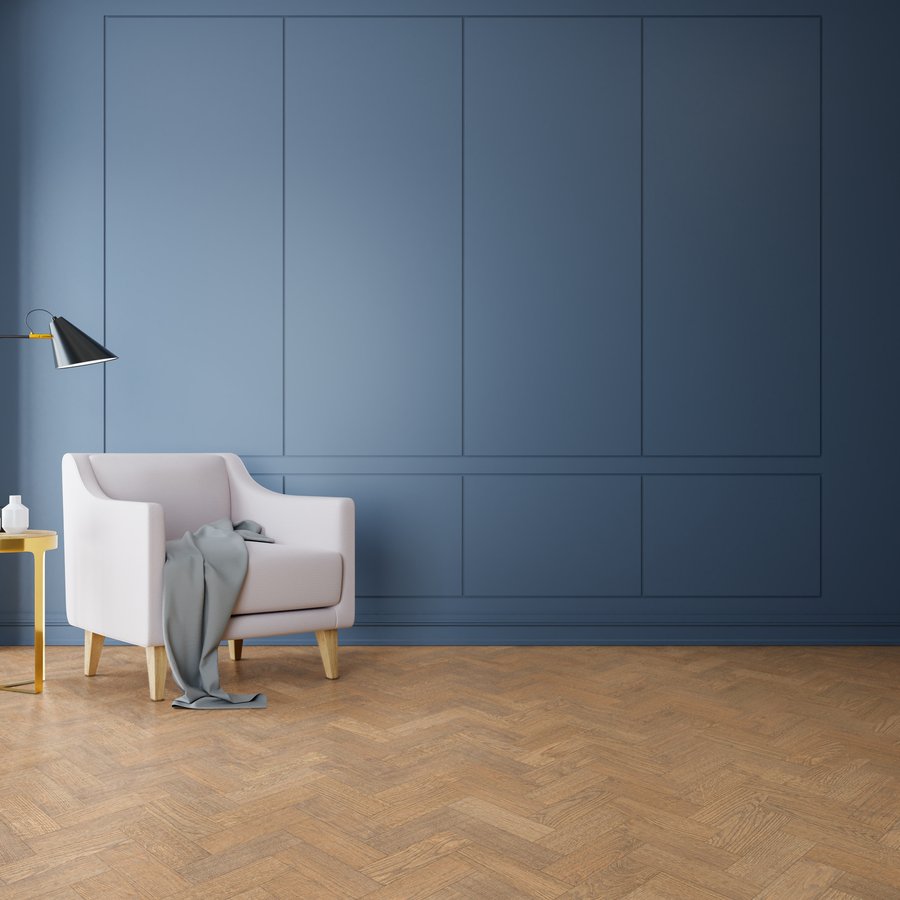 England Oak Herringbone Dryback LVT