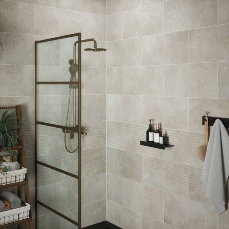 Grey Waffle Matt Ceramic Wall 300x600mm