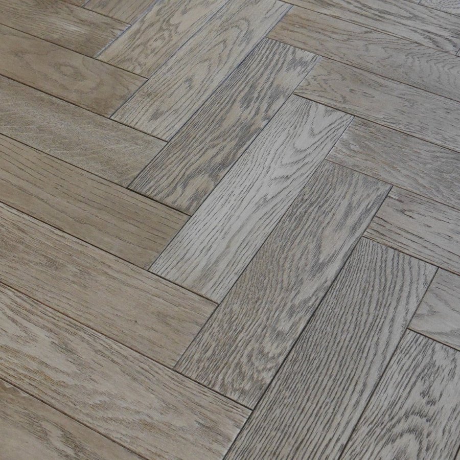 Gunmetal Grey Oak Herringbone 18mm